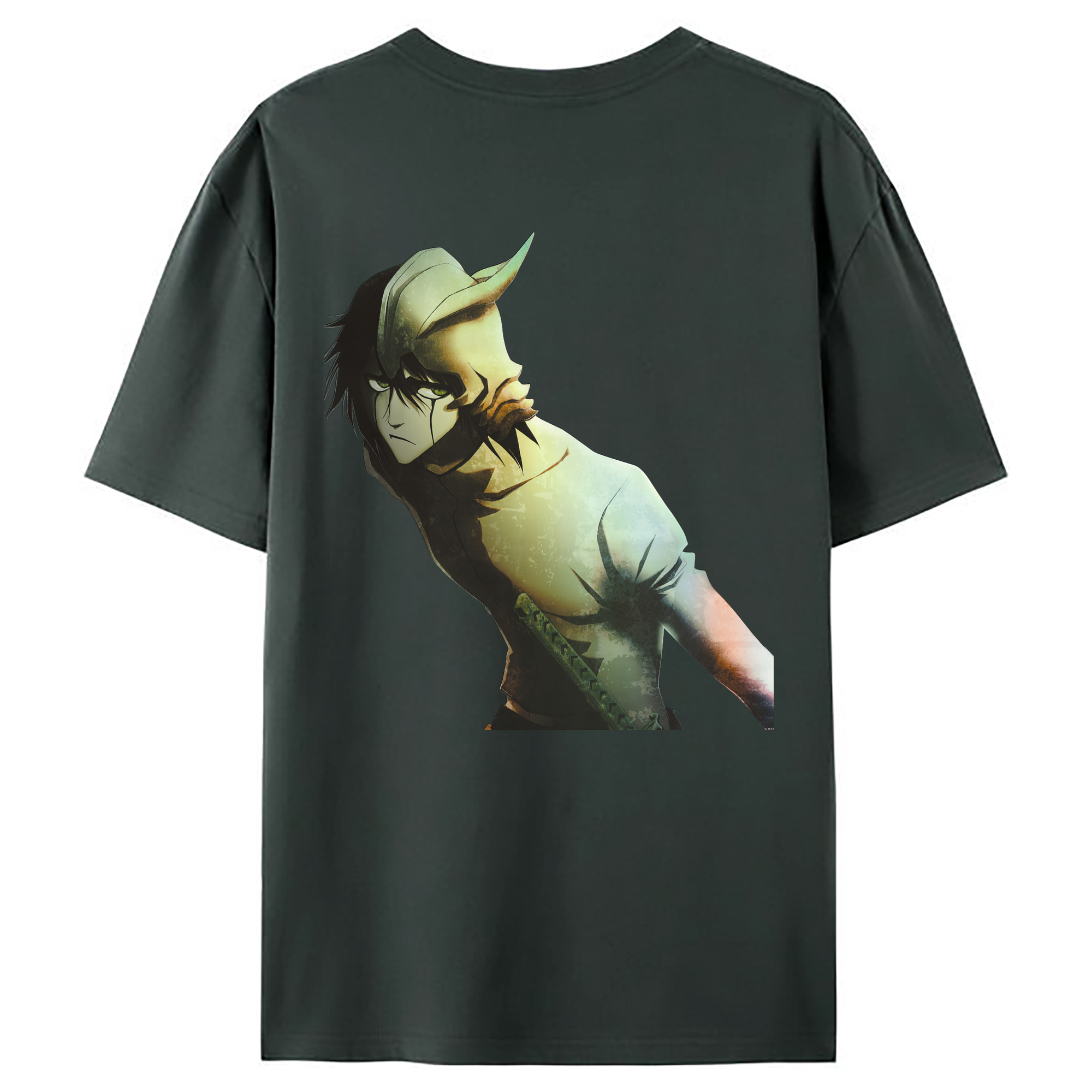 （画像用） ブリーチ ウルキオラ·シファー BLEACH Ulquiorra cifer 綿100％ メンズ半袖Tシャツ（バックプリント） 通気性